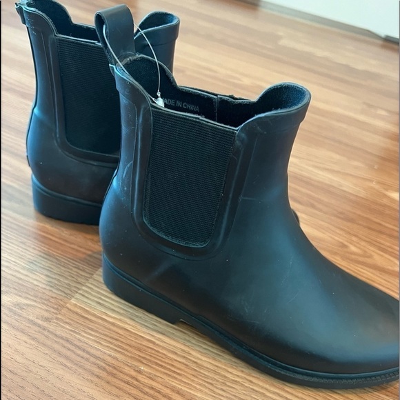 J.Crew Chelsea Rain Boots Black Size 6 - Picture 4 of 12